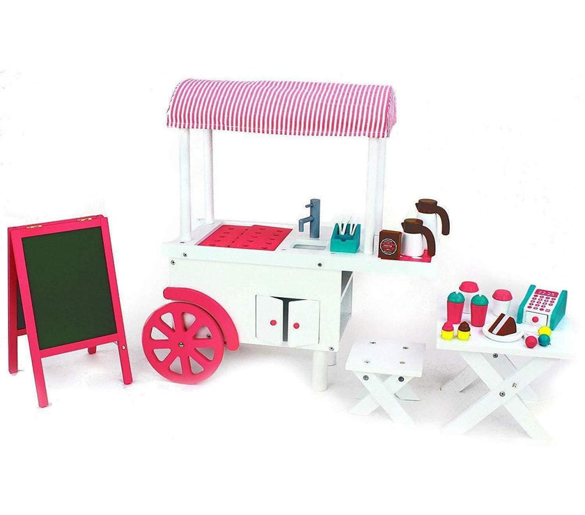 Playtime by Eimmie Furniture Cafe Cart with Accessories-18 Inch Doll - OrangeOnions Wholesale