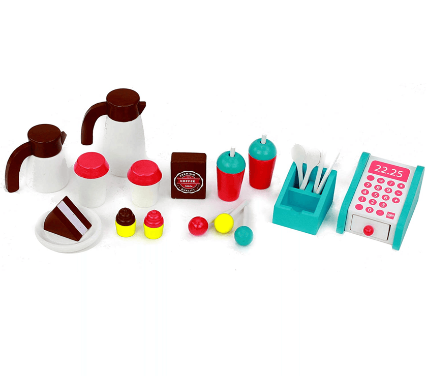 Playtime by Eimmie Furniture Cafe Cart with Accessories-18 Inch Doll - OrangeOnions Wholesale