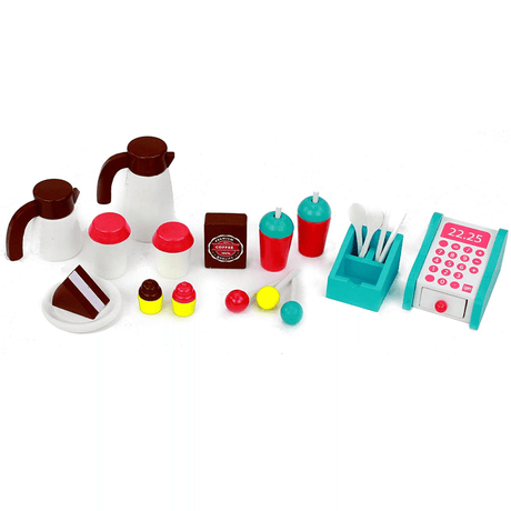 Playtime by Eimmie Furniture Cafe Cart with Accessories-18 Inch Doll - OrangeOnions Wholesale