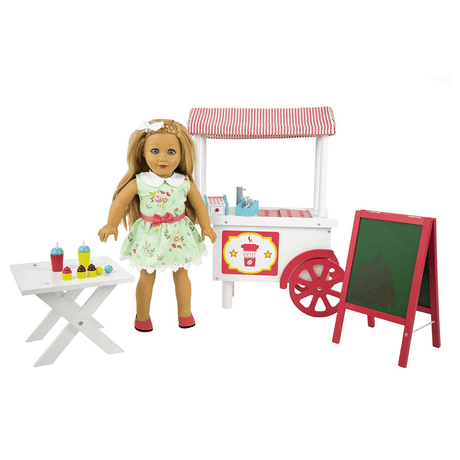 Playtime by Eimmie Furniture Cafe Cart with Accessories-18 Inch Doll - OrangeOnions Wholesale