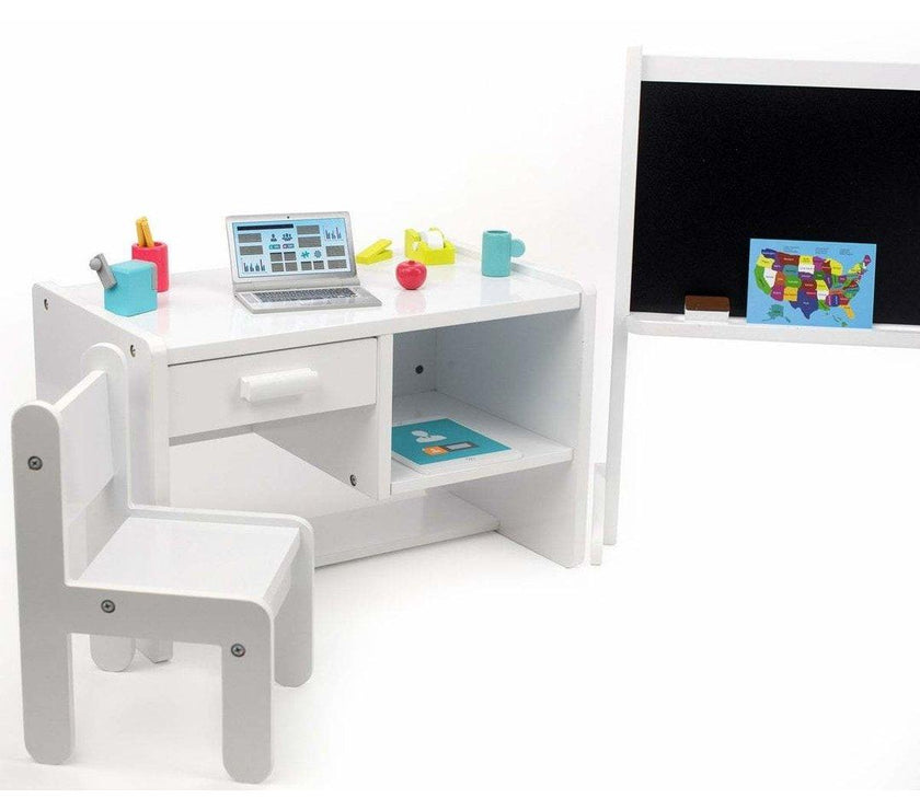 Playtime by Eimmie Furniture Classroom Set with Accessories (3 Desks)-18 Inch Doll - OrangeOnions Wholesale