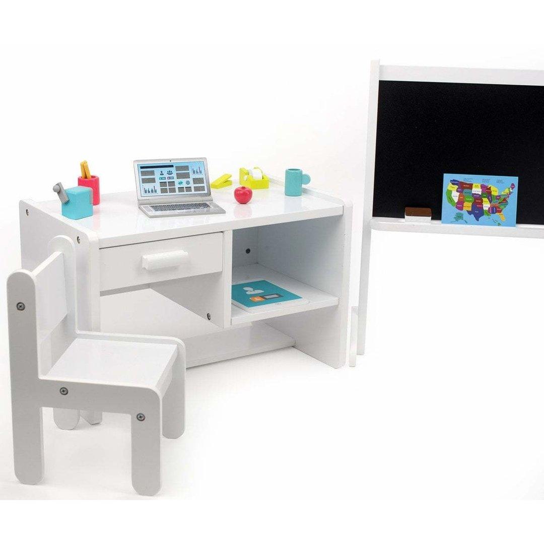Playtime by Eimmie Furniture Classroom Set with Accessories (3 Desks)-18 Inch Doll - OrangeOnions Wholesale