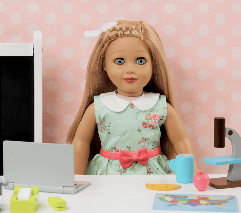 Playtime by Eimmie Furniture Classroom Set with Accessories (3 Desks)-18 Inch Doll - OrangeOnions Wholesale