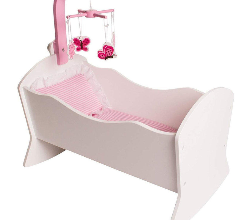 Playtime by Eimmie Furniture Cradle and Mobile with Accessories 18 Inch Doll - OrangeOnions Wholesale