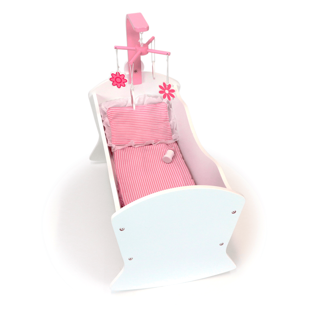 Playtime by Eimmie Furniture Cradle and Mobile with Accessories 18 Inch Doll - OrangeOnions Wholesale