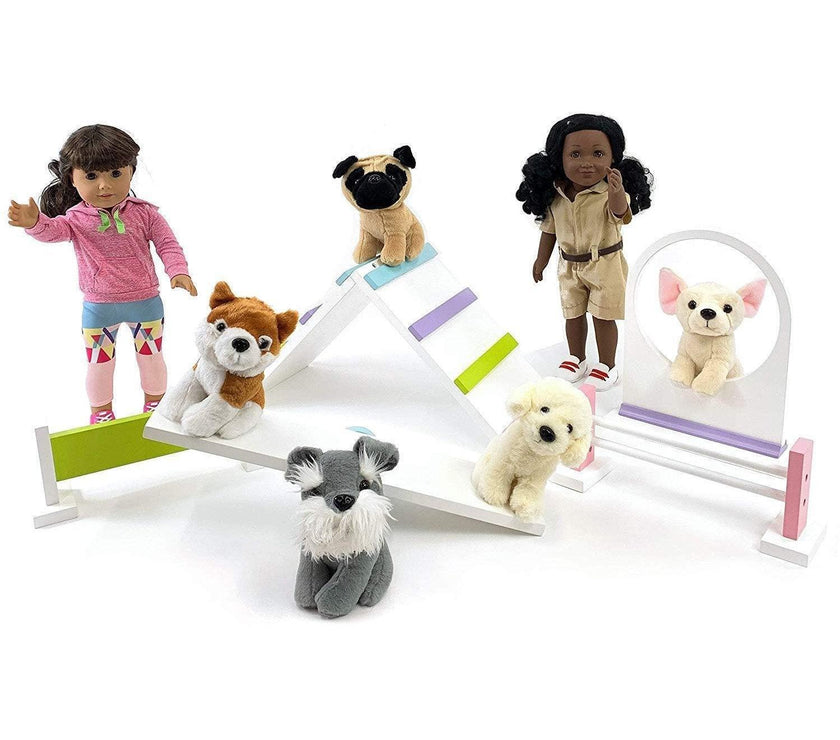 Playtime by Eimmie Furniture Dog Training Set with Accessories 18 Inch Doll - OrangeOnions Wholesale