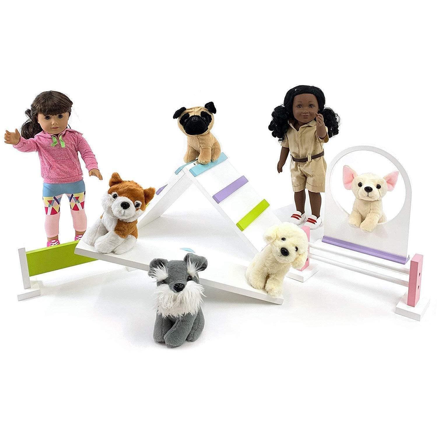 Playtime by Eimmie Furniture Dog Training Set with Accessories 18 Inch Doll - OrangeOnions Wholesale