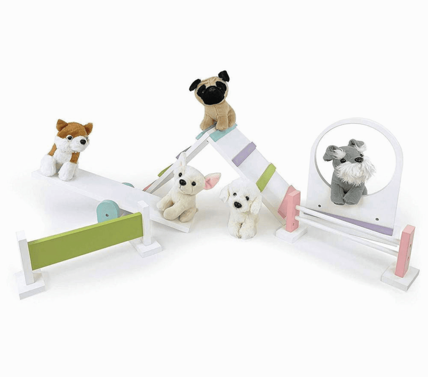 Playtime by Eimmie Furniture Dog Training Set with Accessories 18 Inch Doll - OrangeOnions Wholesale