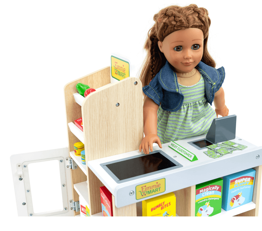 Playtime by Eimmie Furniture Grocery Store Set with Accessories-18 Inch Doll - OrangeOnions Wholesale