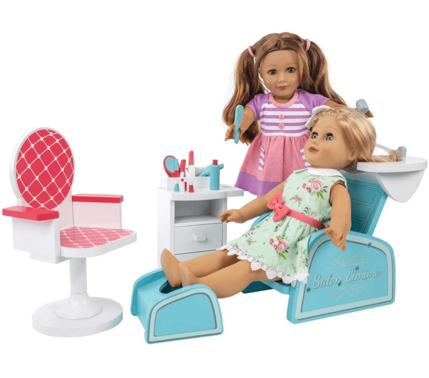 Playtime by Eimmie Furniture Hair Salon and Nail Spa Set-18 Inch Doll - OrangeOnions Wholesale