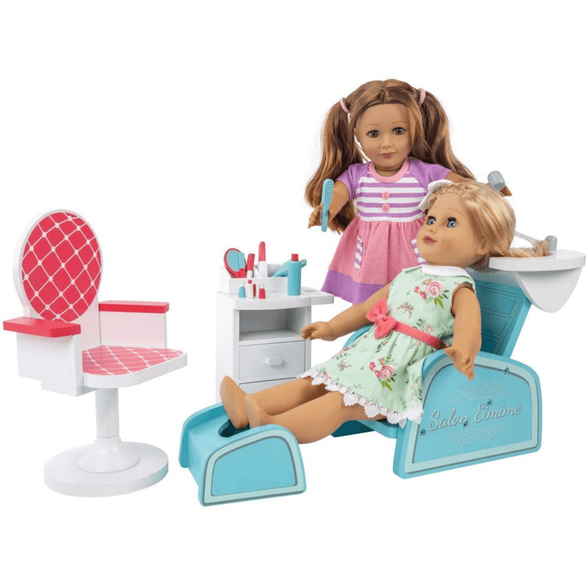 Playtime by Eimmie Furniture Hair Salon and Nail Spa Set-18 Inch Doll - OrangeOnions Wholesale