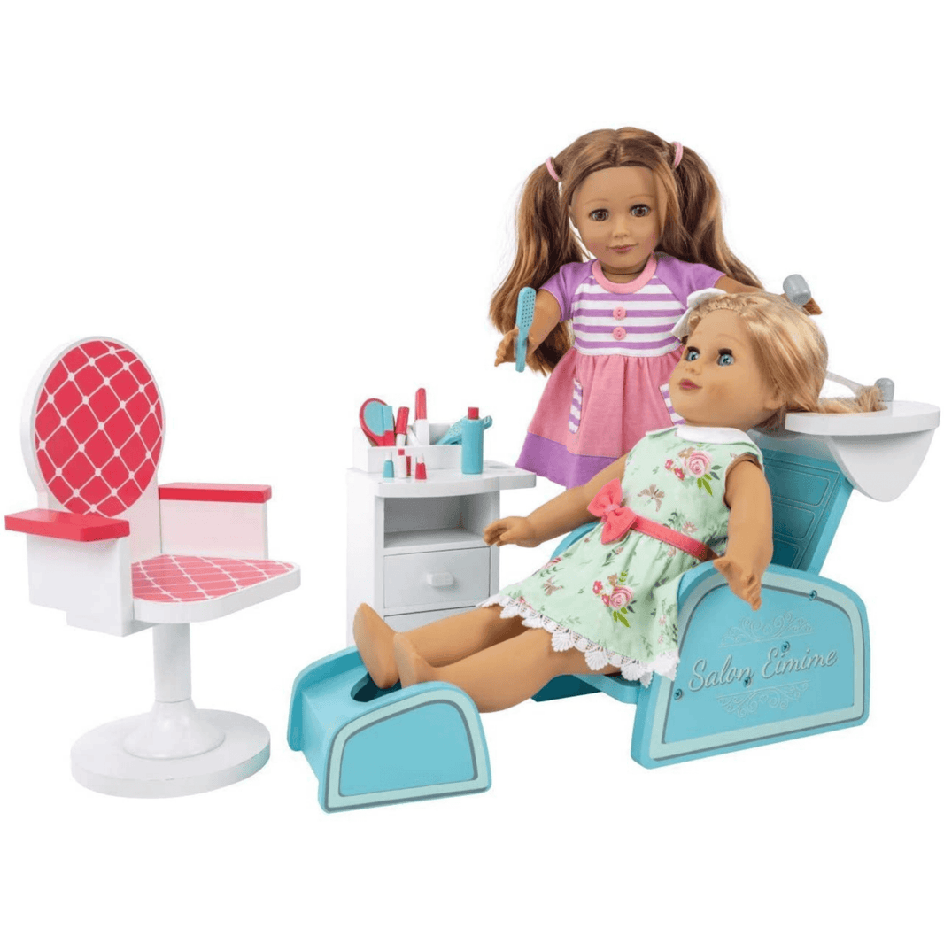 Playtime by Eimmie Furniture Hair Salon and Nail Spa Set-18 Inch Doll - OrangeOnions Wholesale