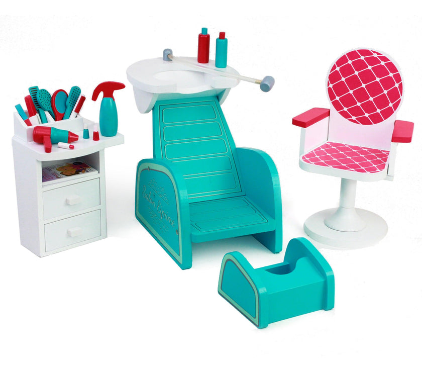 Playtime by Eimmie Furniture Hair Salon and Nail Spa Set-18 Inch Doll - OrangeOnions Wholesale