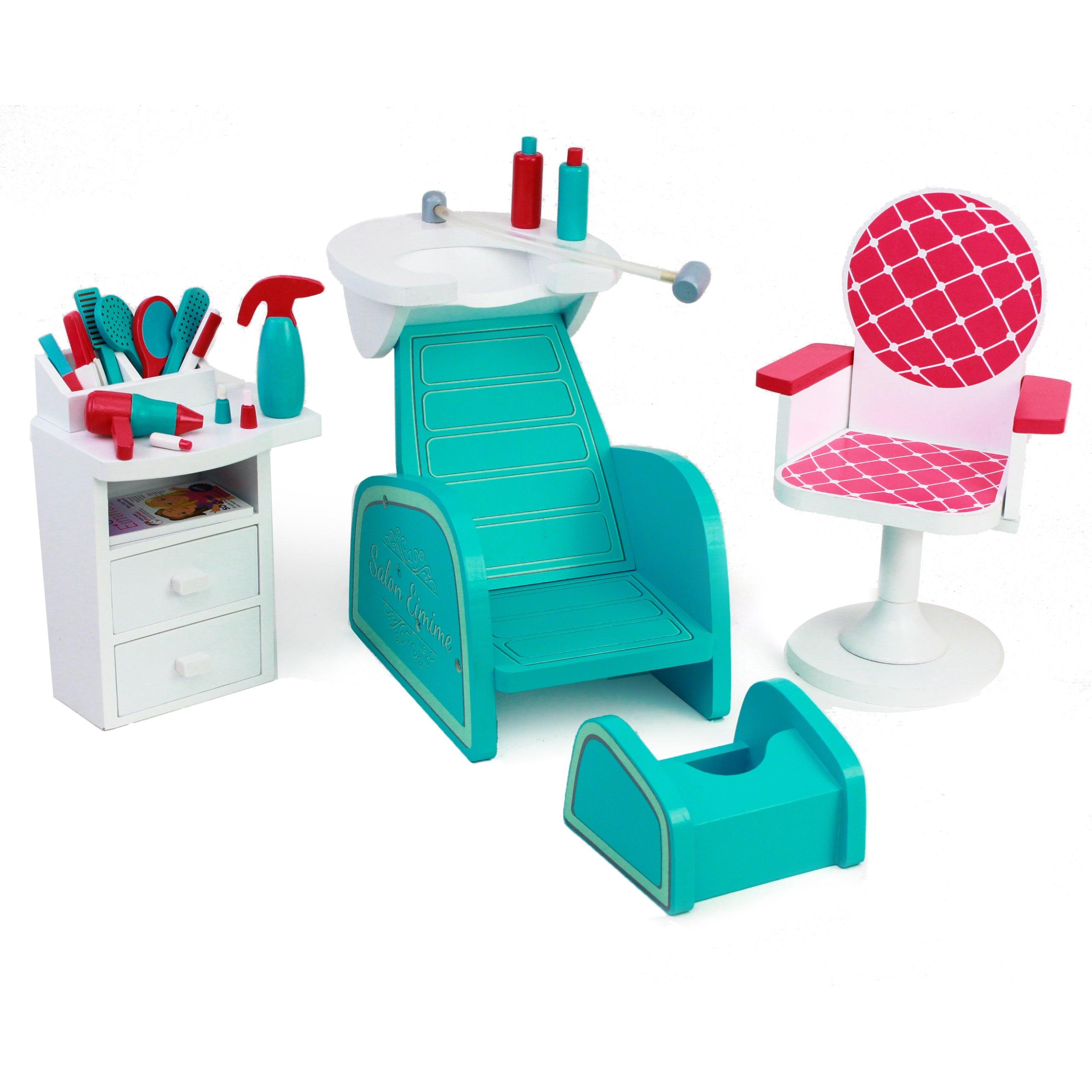 Playtime by Eimmie Furniture Hair Salon and Nail Spa Set-18 Inch Doll - OrangeOnions Wholesale