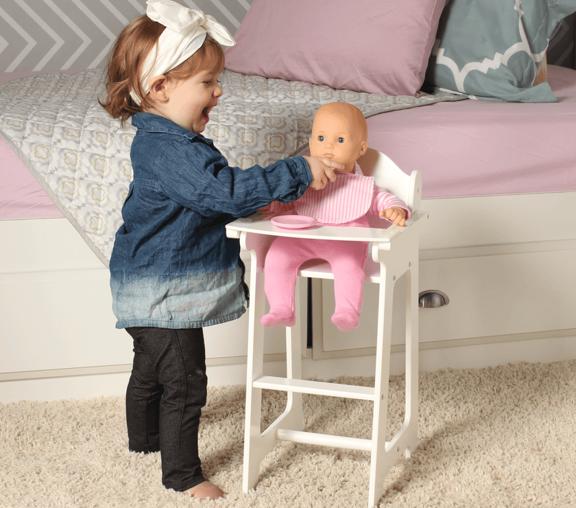 Playtime by Eimmie Furniture High Chair and Cradle Set-18 Inch Doll - OrangeOnions Wholesale