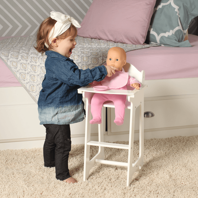 Playtime by Eimmie Furniture High Chair and Cradle Set-18 Inch Doll - OrangeOnions Wholesale