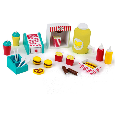 Playtime by Eimmie Furniture Hot Dog Cart with Accessories 18 Inch Doll - OrangeOnions Wholesale