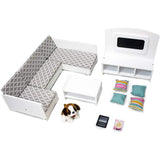 Playtime by Eimmie Furniture Sectional Sofa with Accessories-18 Inch Dolls - OrangeOnions Wholesale