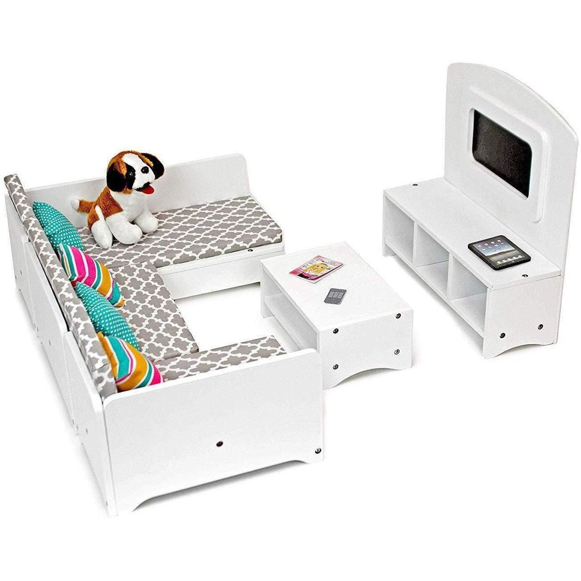 Playtime by Eimmie Furniture Sectional Sofa with Accessories-18 Inch Dolls - OrangeOnions Wholesale