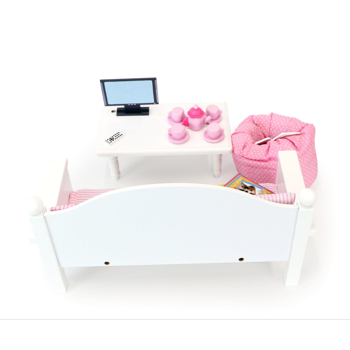 Playtime by Eimmie Furniture Sofa and Coffee Table with Accessories-18 Inch Dolls - OrangeOnions Wholesale