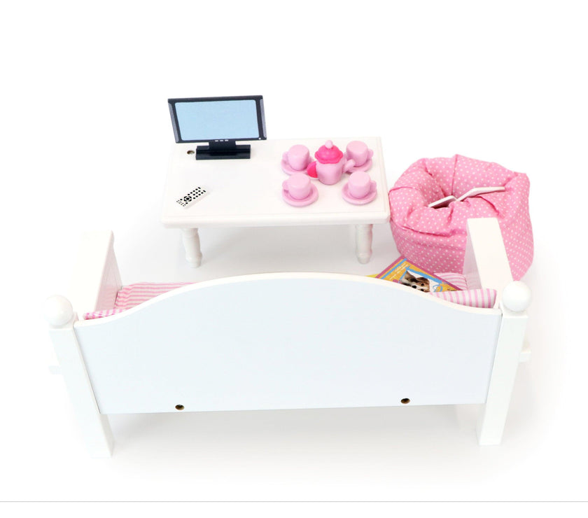 Playtime by Eimmie Furniture Sofa and Coffee Table with Accessories-18 Inch Dolls - OrangeOnions Wholesale