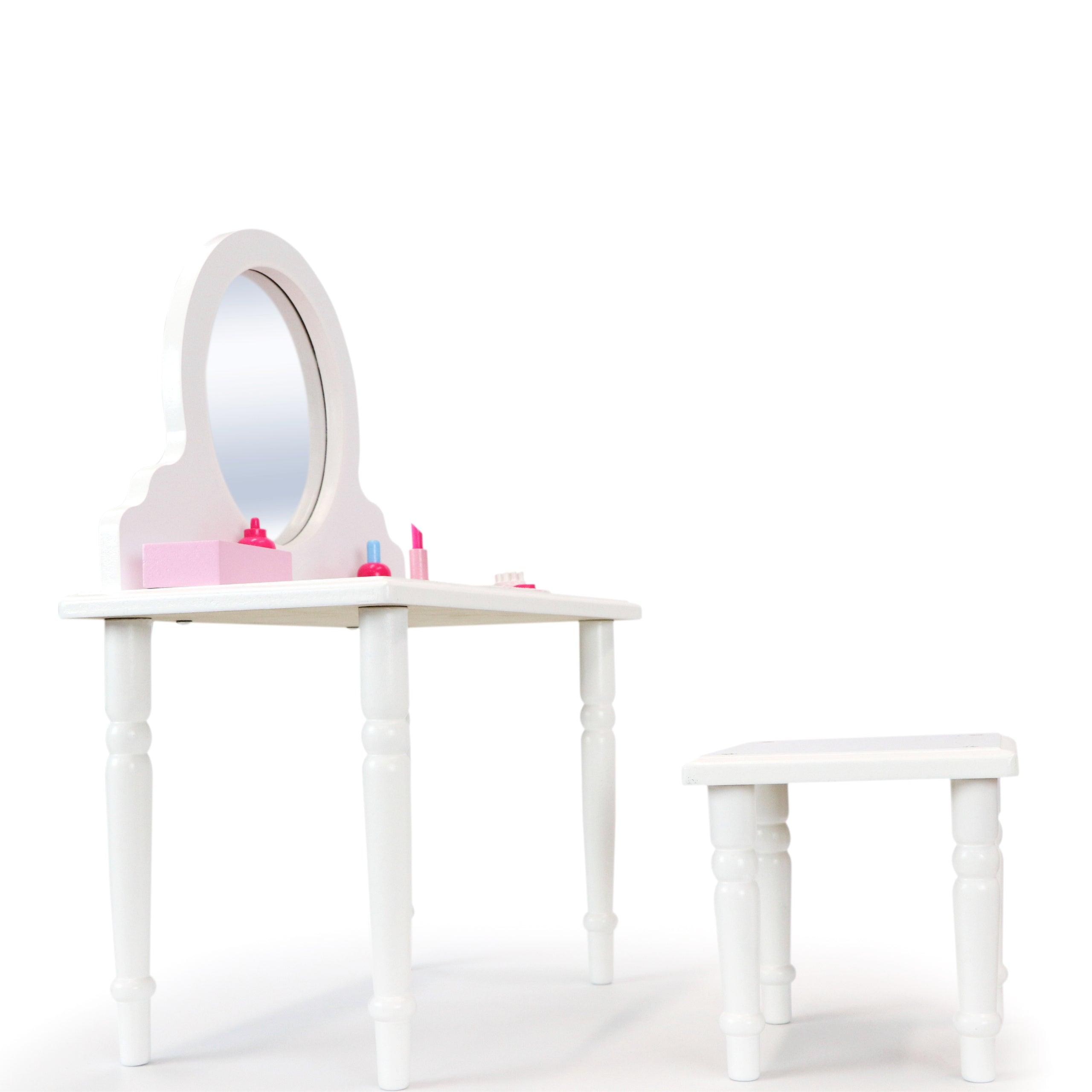 Playtime by Eimmie Furniture Vanity and Stool Set with Accessories-18 Inch Dolls - OrangeOnions Wholesale