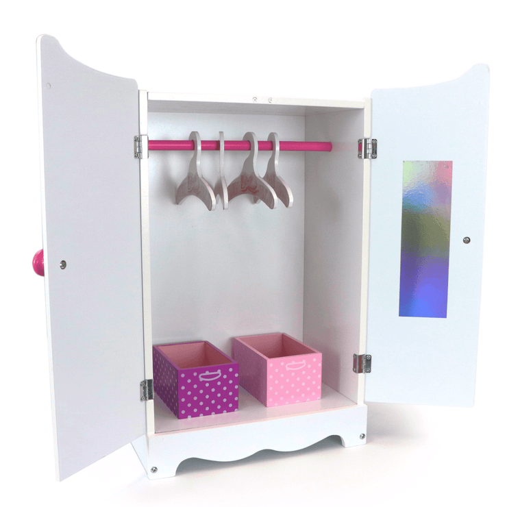 Playtime by Eimmie Furniture Wardrobe with Accessories-18 Inch Dolls - OrangeOnions Wholesale