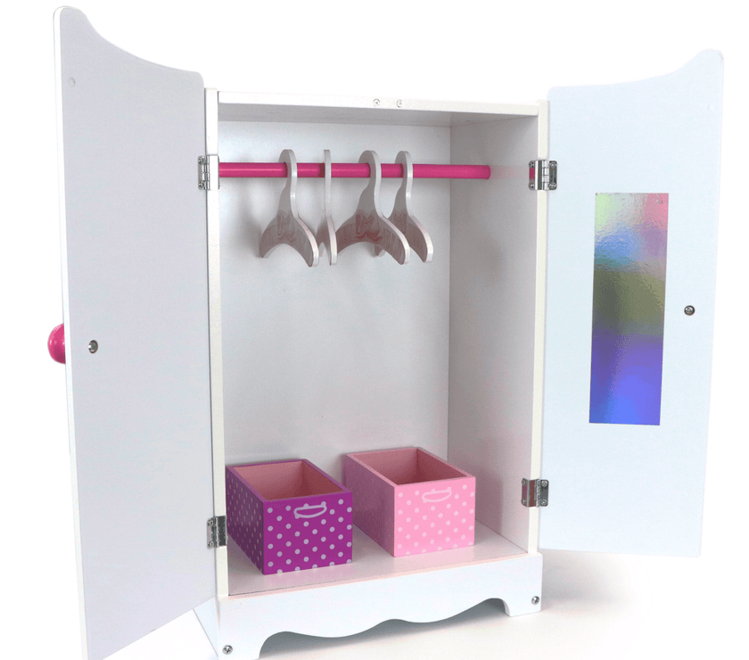 Playtime by Eimmie Furniture Wardrobe with Accessories-18 Inch Dolls - OrangeOnions Wholesale