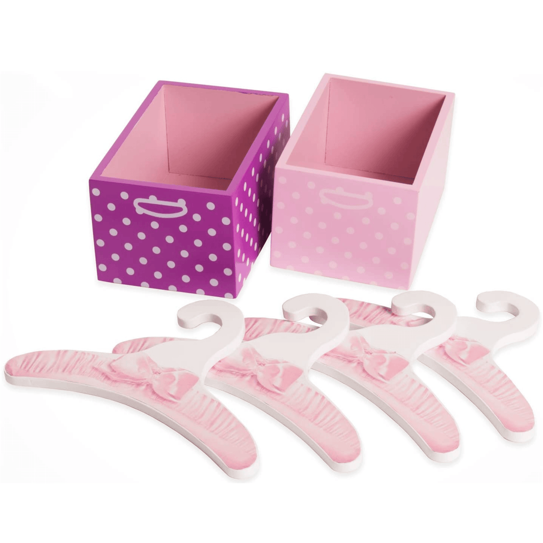 Playtime by Eimmie Furniture Wardrobe with Accessories-18 Inch Dolls - OrangeOnions Wholesale