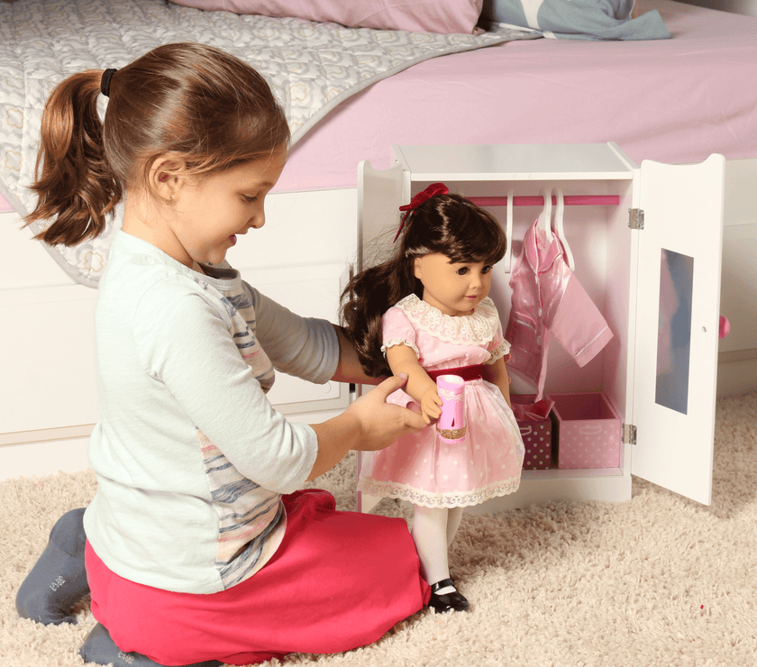 Playtime by Eimmie Furniture Wardrobe with Accessories-18 Inch Dolls - OrangeOnions Wholesale
