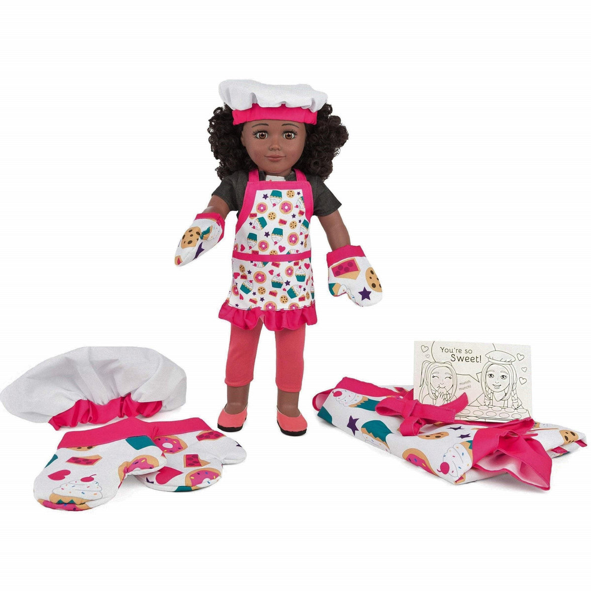 Playtime by Eimmie Playtime Pack Baking Set with Matching Child Accessories 18 Inch Dolls - OrangeOnions Wholesale