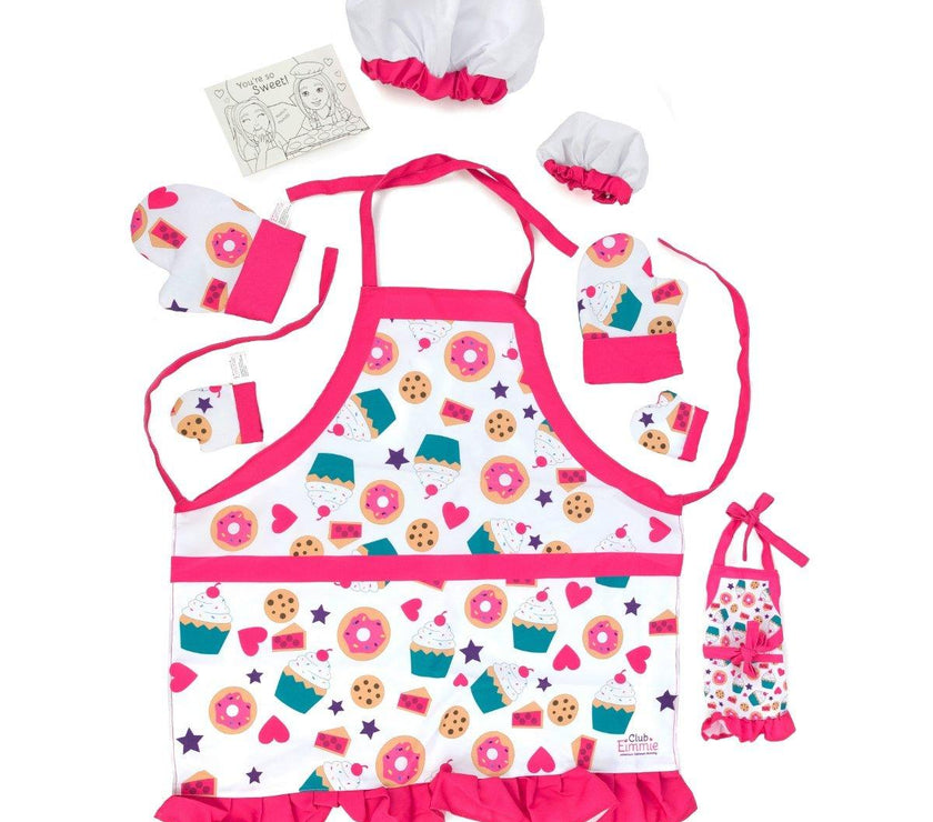Playtime by Eimmie Playtime Pack Baking Set with Matching Child Accessories 18 Inch Dolls - OrangeOnions Wholesale