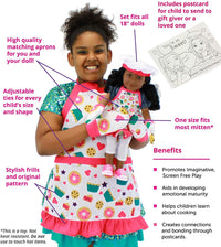 Playtime by Eimmie Playtime Pack Baking Set with Matching Child Accessories 18 Inch Dolls - OrangeOnions Wholesale