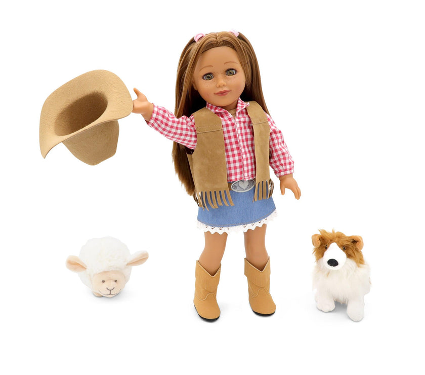 Playtime by Eimmie Playtime Pack Country Chic 18 Inch Dolls - OrangeOnions Wholesale