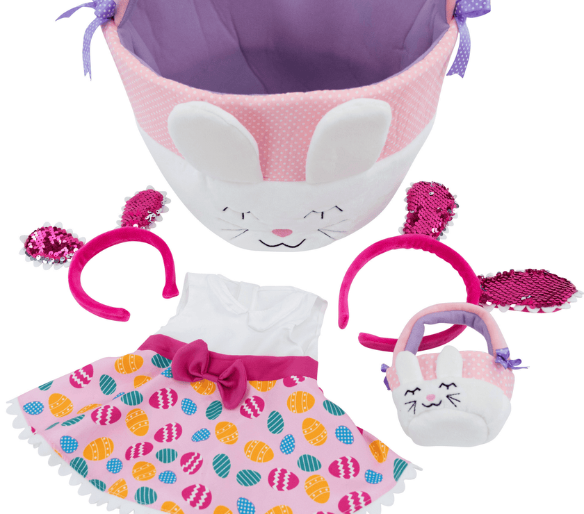 Playtime by Eimmie Playtime Pack Easter with Matching Child Accessories 18 Inch Dolls - OrangeOnions Wholesale