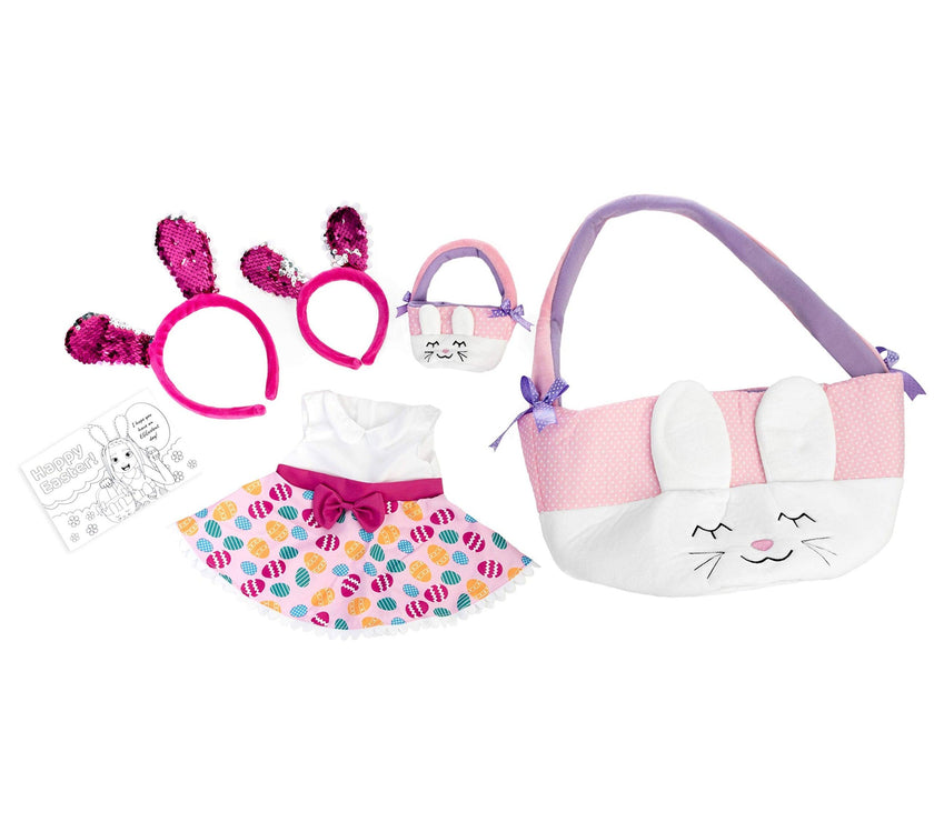 Playtime by Eimmie Playtime Pack Easter with Matching Child Accessories 18 Inch Dolls - OrangeOnions Wholesale