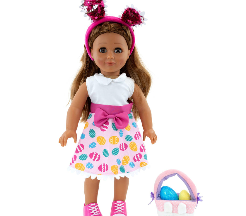 Playtime by Eimmie Playtime Pack Easter with Matching Child Accessories 18 Inch Dolls - OrangeOnions Wholesale