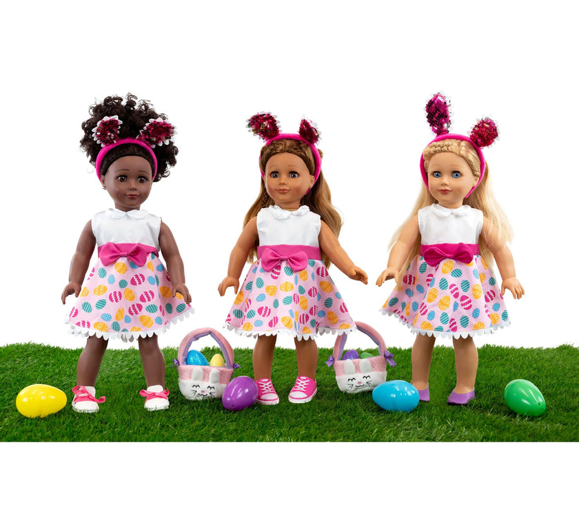 Playtime by Eimmie Playtime Pack Easter with Matching Child Accessories 18 Inch Dolls - OrangeOnions Wholesale