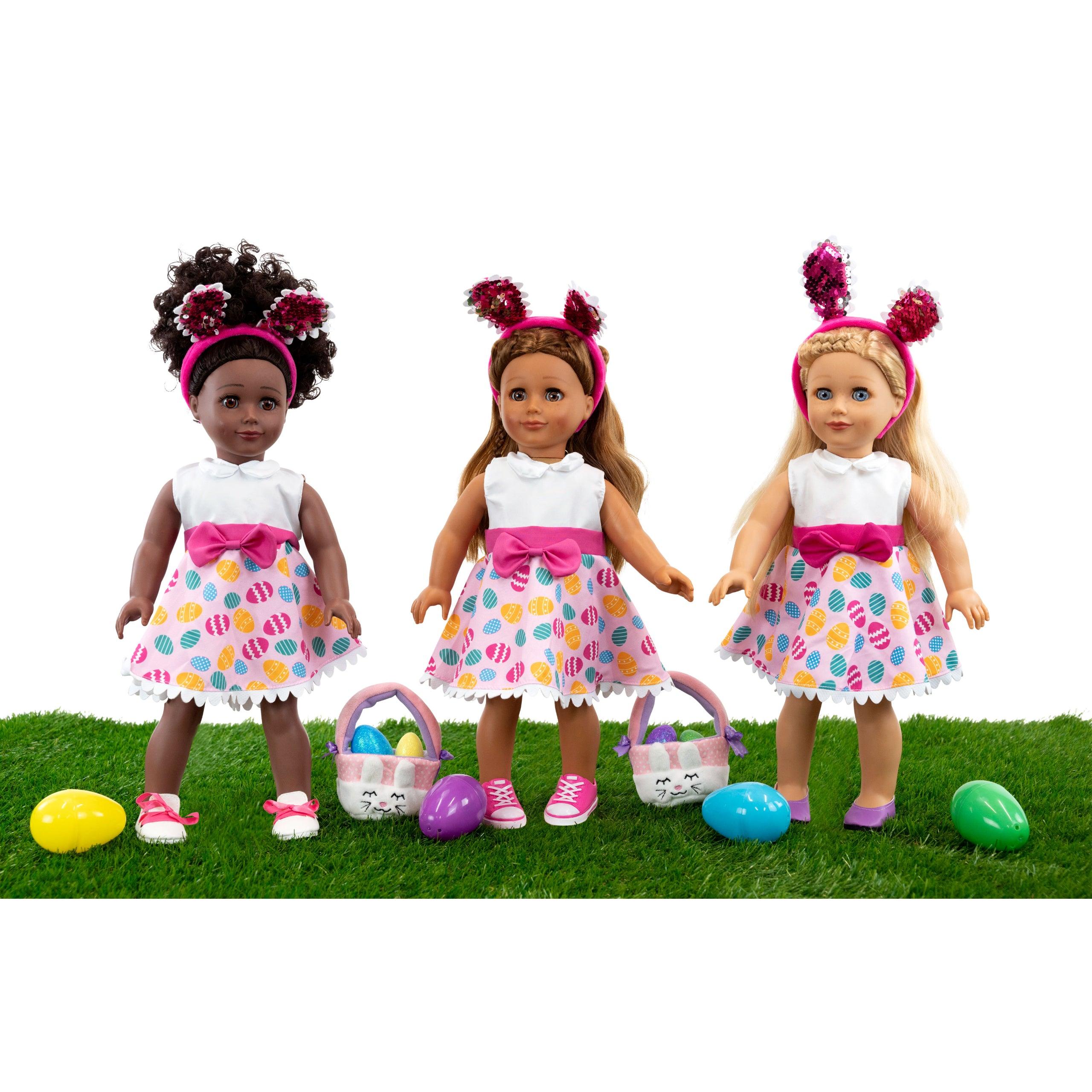 Playtime by Eimmie Playtime Pack Easter with Matching Child Accessories 18 Inch Dolls - OrangeOnions Wholesale