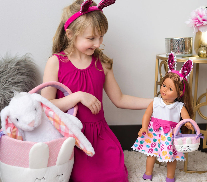 Playtime by Eimmie Playtime Pack Easter with Matching Child Accessories 18 Inch Dolls - OrangeOnions Wholesale