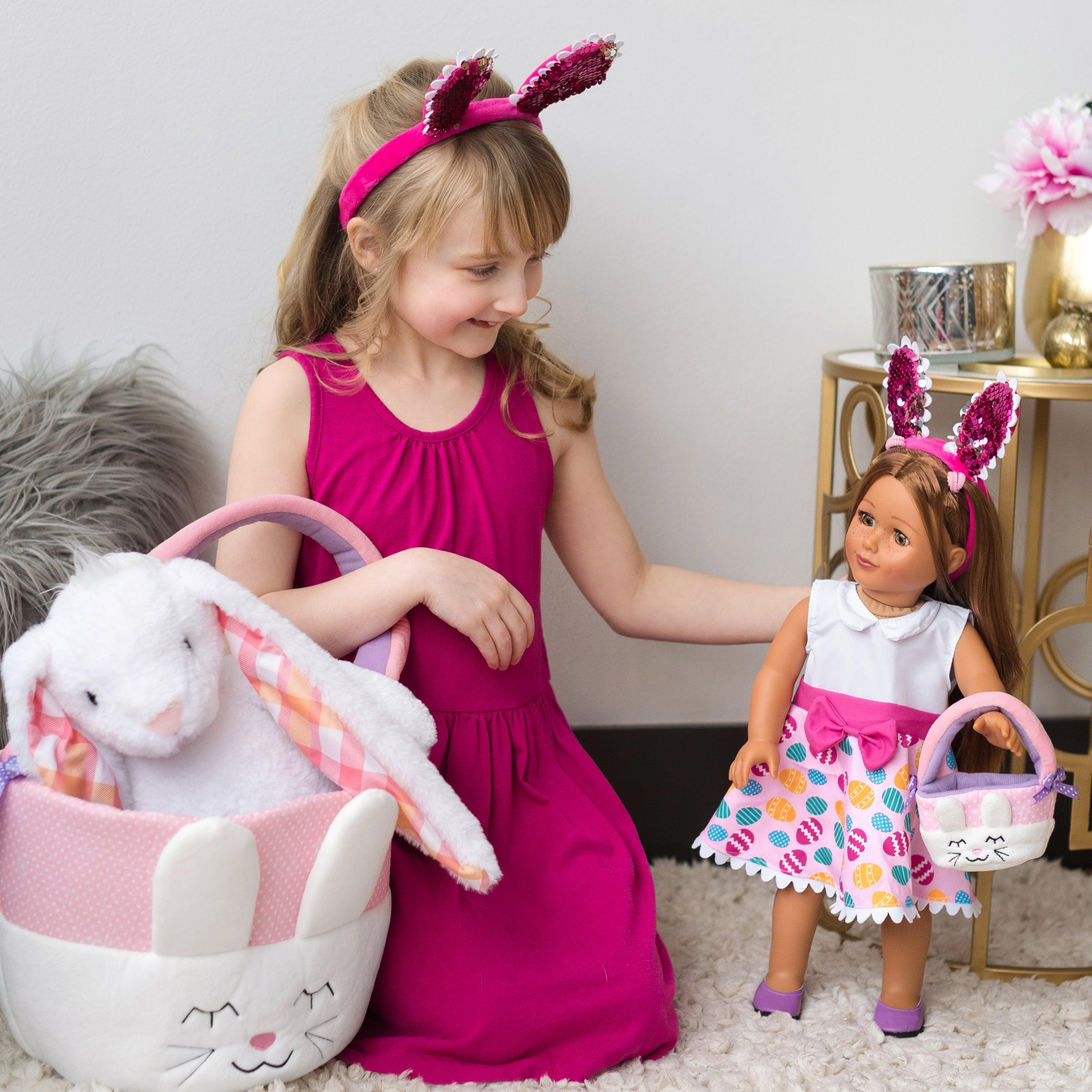 Playtime by Eimmie Playtime Pack Easter with Matching Child Accessories 18 Inch Dolls - OrangeOnions Wholesale