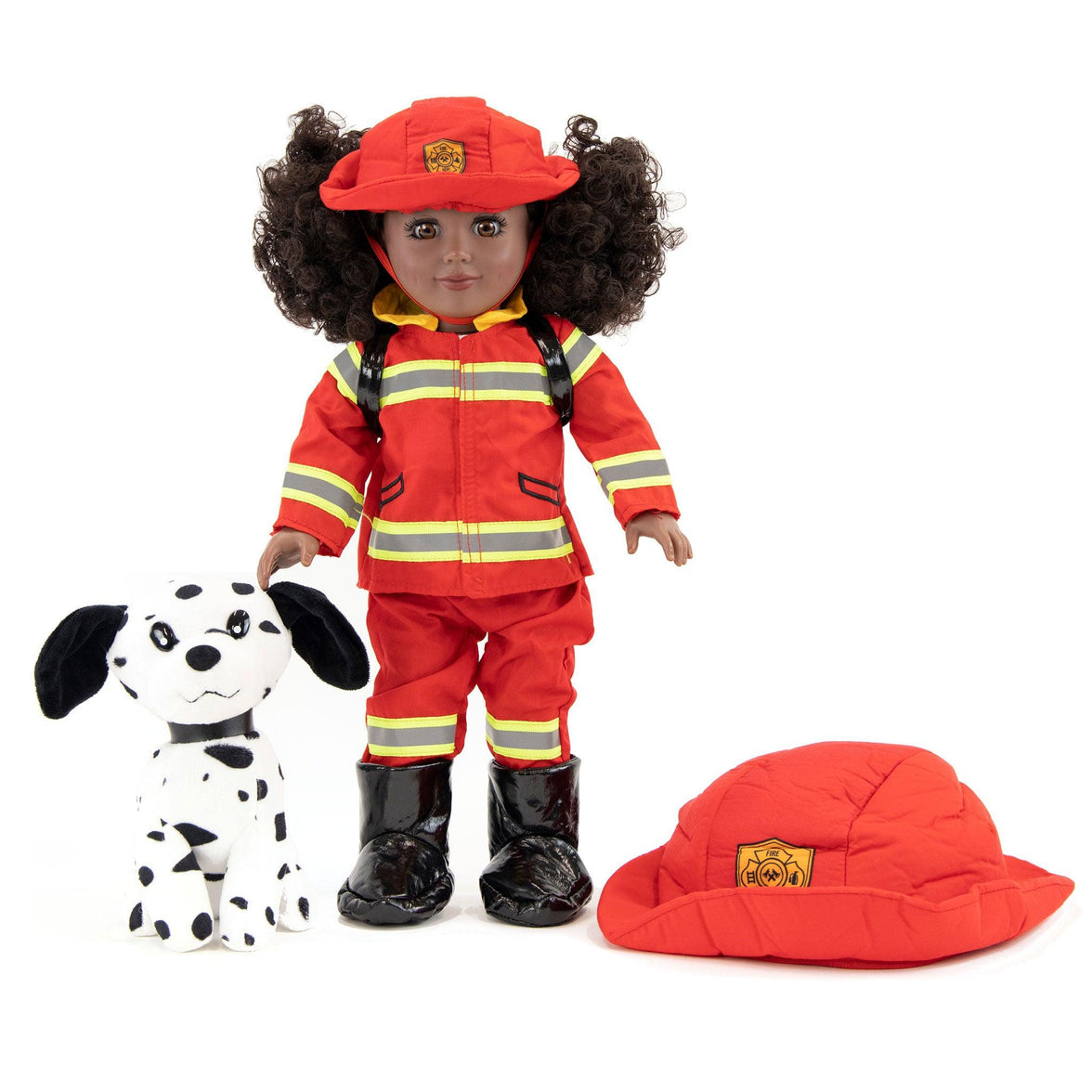 Playtime by Eimmie Playtime Pack FireFighter with Matching Child Accessories 18 Inch Dolls - OrangeOnions Wholesale