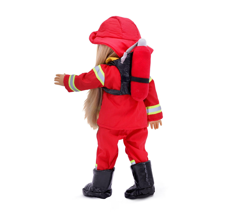 Playtime by Eimmie Playtime Pack FireFighter with Matching Child Accessories 18 Inch Dolls - OrangeOnions Wholesale
