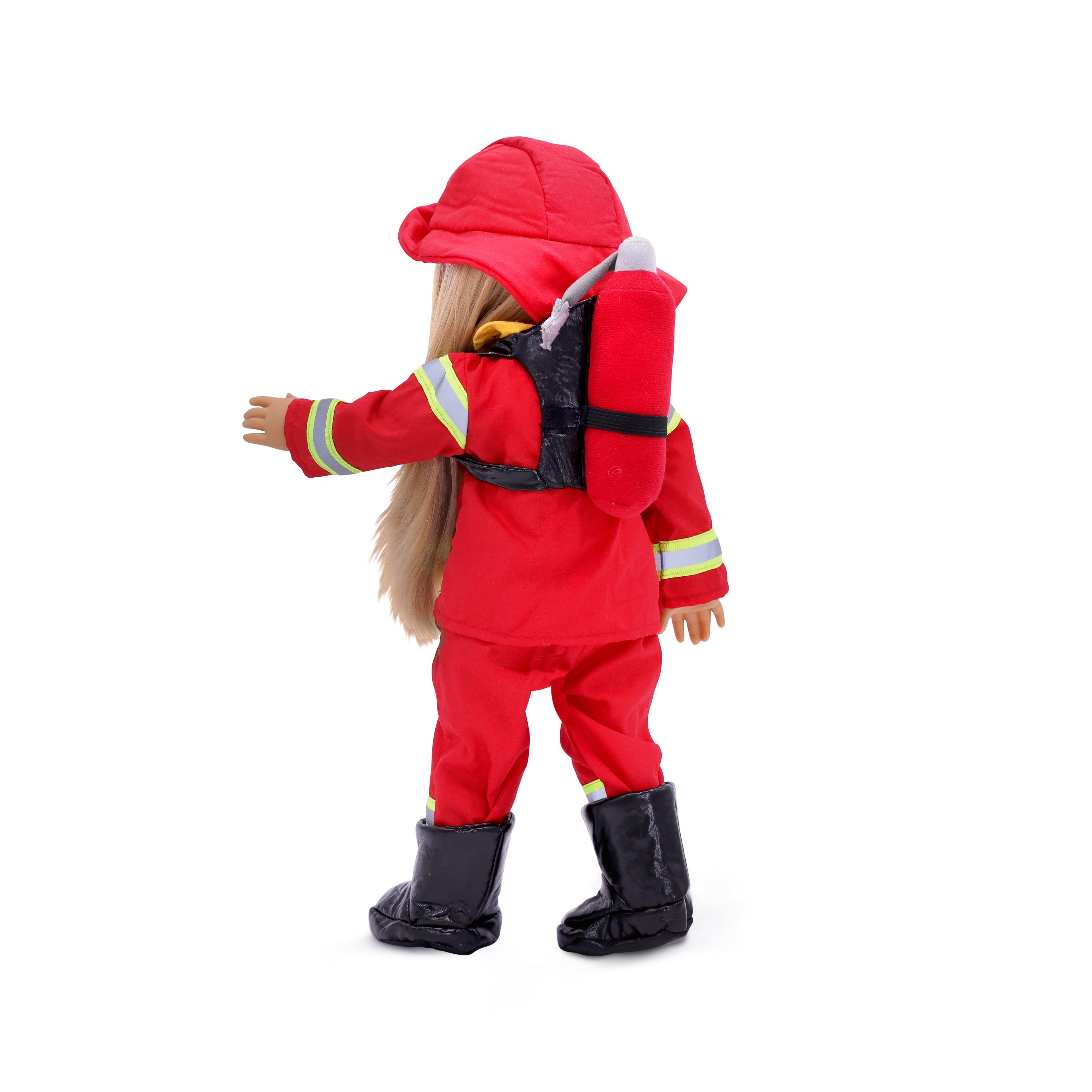 Playtime by Eimmie Playtime Pack FireFighter with Matching Child Accessories 18 Inch Dolls - OrangeOnions Wholesale