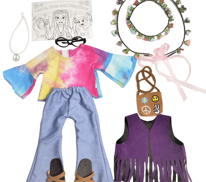 Playtime by Eimmie Playtime Pack Flower Child with Child Accessories 18 Inch Dolls - OrangeOnions Wholesale