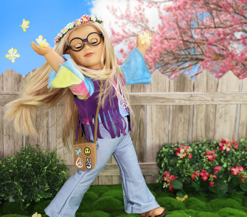 Playtime by Eimmie Playtime Pack Flower Child with Child Accessories 18 Inch Dolls - OrangeOnions Wholesale