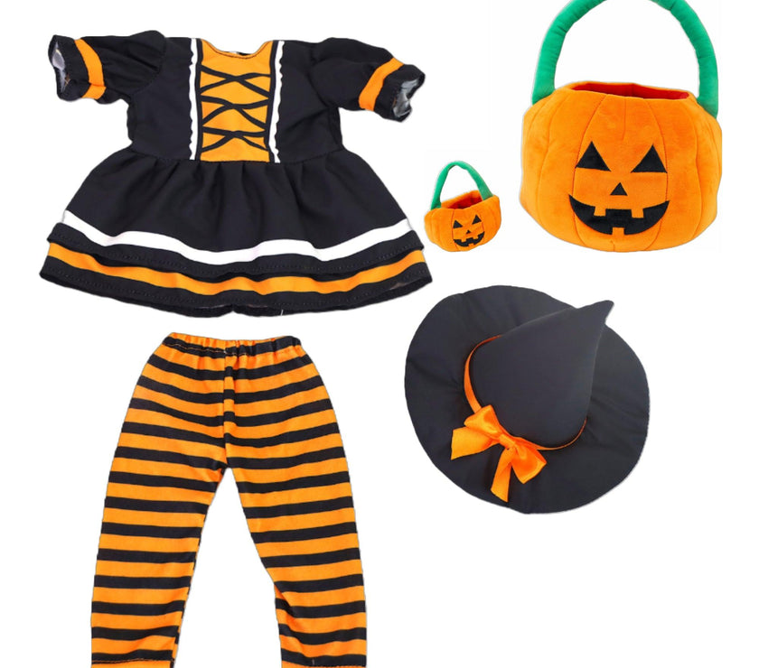 Playtime by Eimmie Playtime Pack Halloween with Matching Child Accessories 18 Inch Doll - OrangeOnions Wholesale