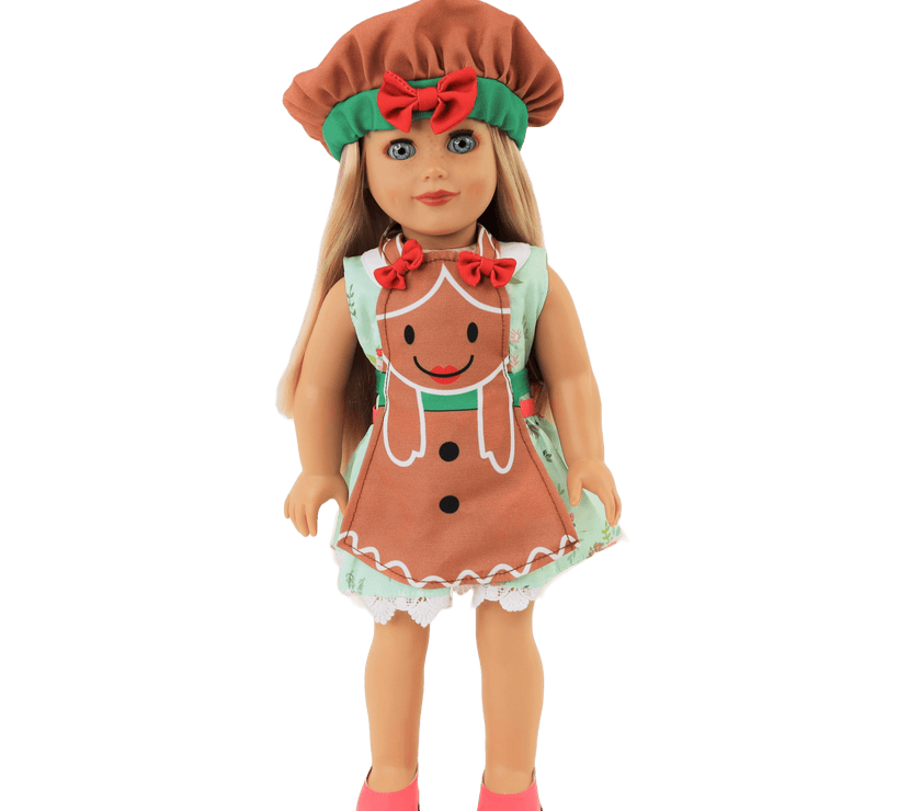 Playtime by Eimmie Playtime Pack Holiday Baking with Matching Child Accessories 18 Inch Doll - OrangeOnions Wholesale