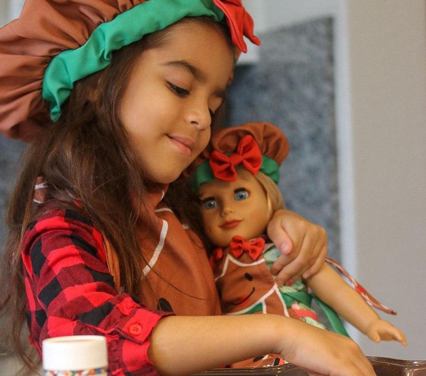 Playtime by Eimmie Playtime Pack Holiday Baking with Matching Child Accessories 18 Inch Doll - OrangeOnions Wholesale