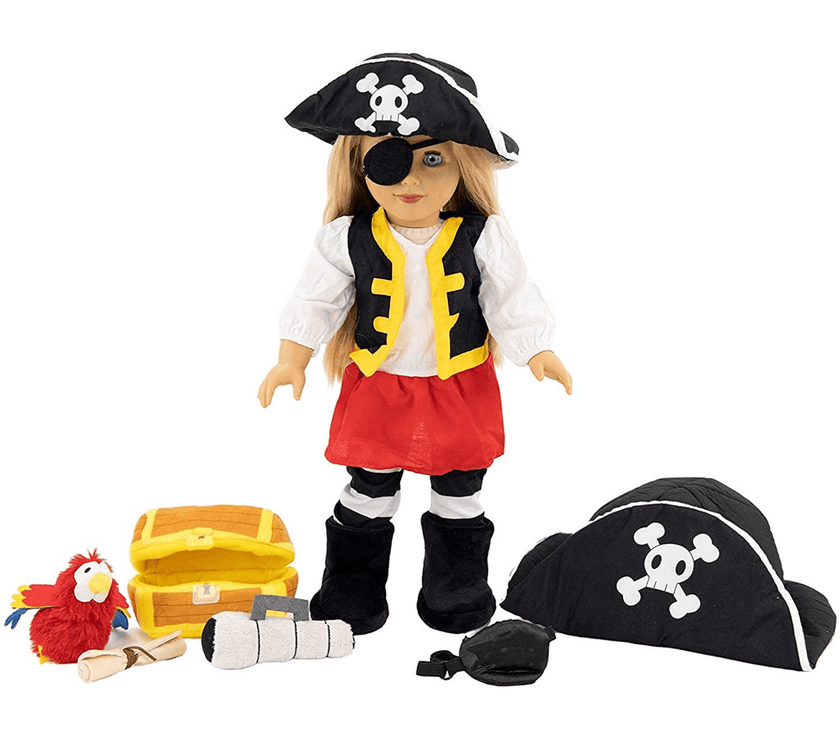 Playtime by Eimmie Playtime Pack Pirate with Matching Child Accessories 18 Inch Dolls - OrangeOnions Wholesale